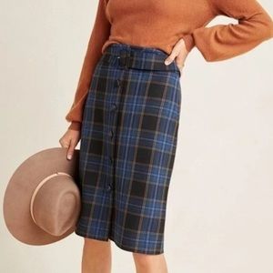 Anthropologie Maeve Bernadette Pencil Skirt with Belt Size 0